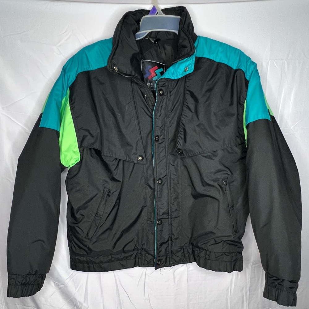 Vintage Steep Slopes Puffer Ski Zip Up Coat Size Large
